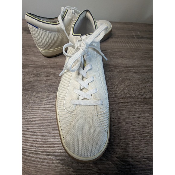 Rothys White Knit Lace-Up Sneakers Eco-Friendly Casual Shoes Women's 10 - Picture 5 of 12